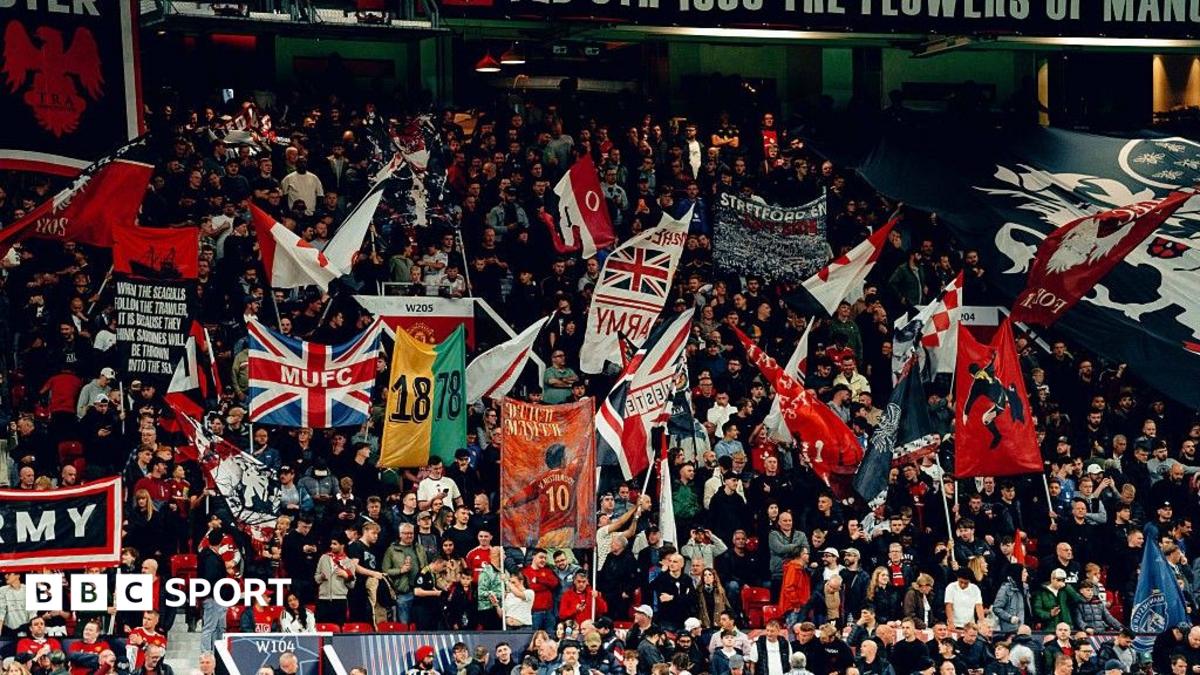 Manchester United fans in the stadium